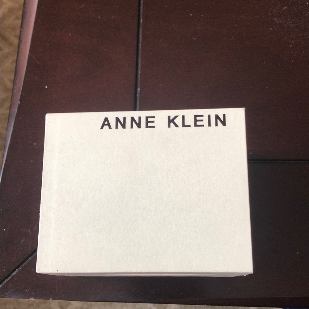 Anne Klein Gold Mesh Bracelet Watch with Crystal Accents
